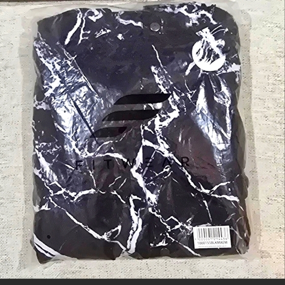 NWT New Zealand Fitwear Black Marble Windbreaker -$79 Retail Mens Size Large - Picture 4 of 5